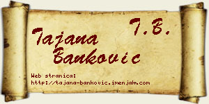 Tajana Banković vizit kartica